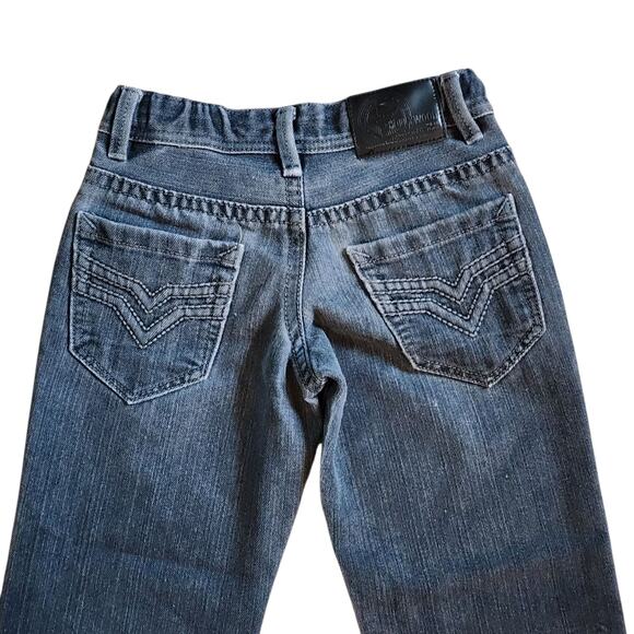 The Jean People Hollywood Boys Jeans Size 8 Black Washed Straight Leg Adjustable - Picture 10 of 11